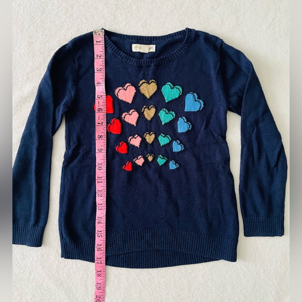 Tucker + Tate Navy Sweater with Colorful Heart Design - Picture 3 of 6